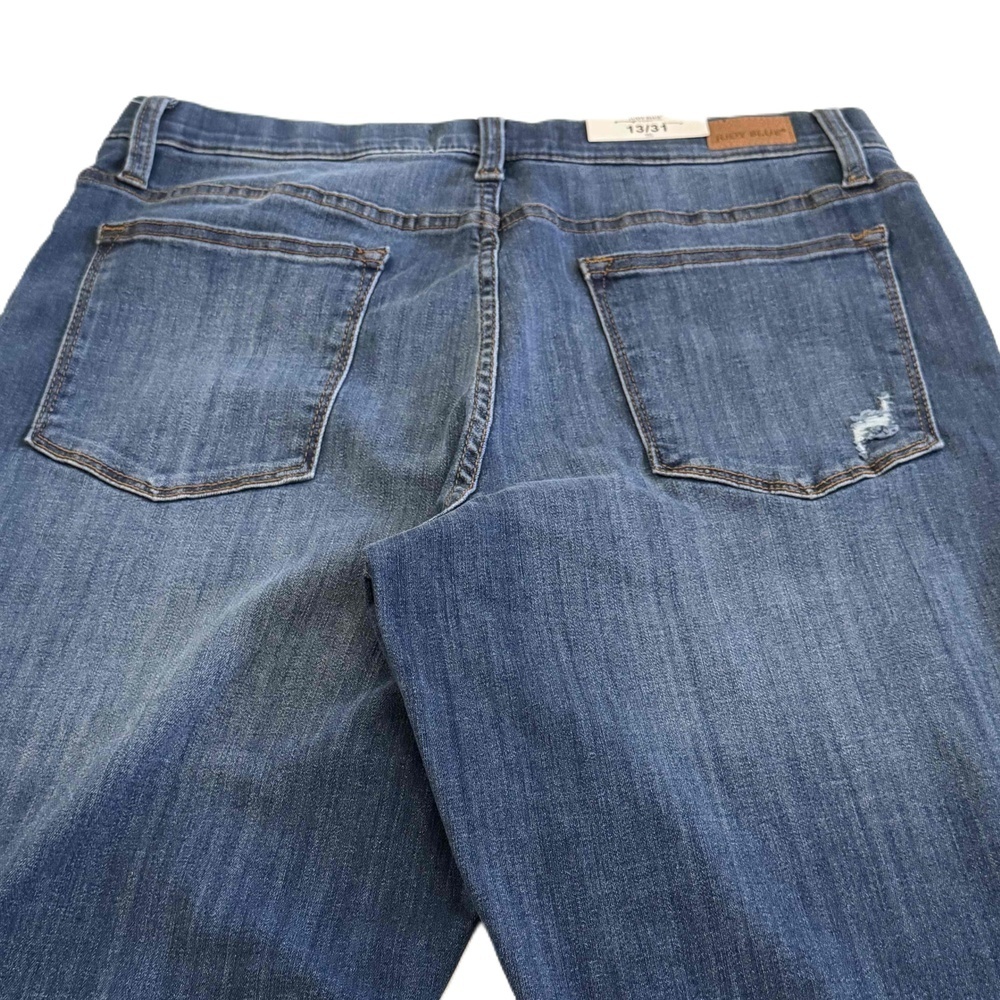 NEW Judy Blue Blue Boyfriend High Waist Cuffed Hem‎ Jeans Size 13/31 - Picture 4 of 10